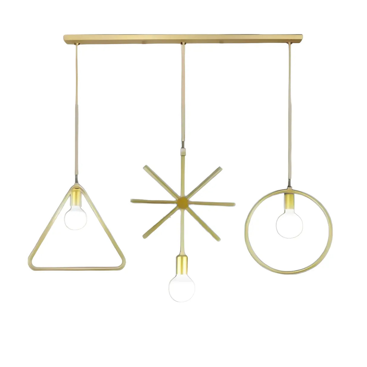 Geometric Modern Gold Island Pendant Light Fixtures Image - 6