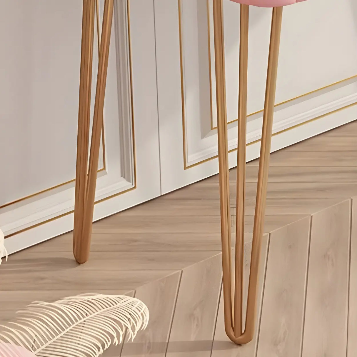 Glam Blackish Green Wood Makeup Vanity with Drawers Image - 17