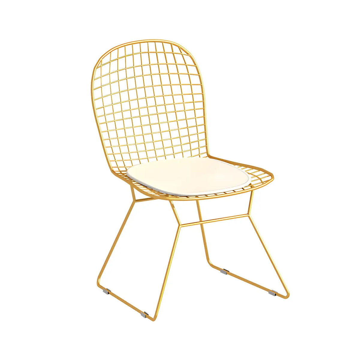 Glam Gold Metal Glass Makeup Vanity with Storage Box Image - 7