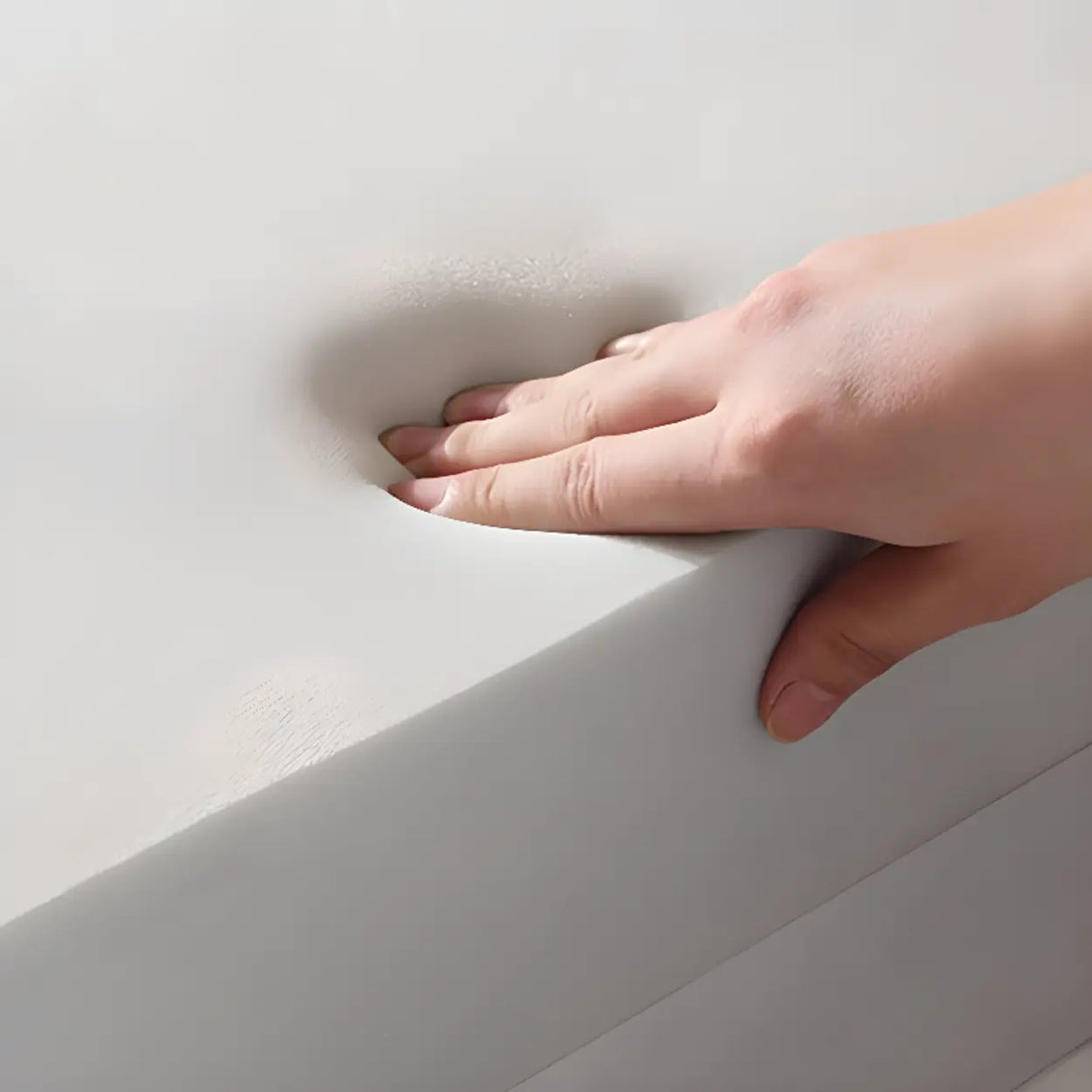 Glam Grey Faux Leather Square Arm Pillow Back Sofa Image - 10