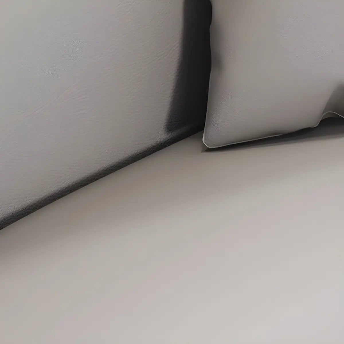 Glam Grey Leather Foam Fill Metal Frame Curved Sofa Image - 5