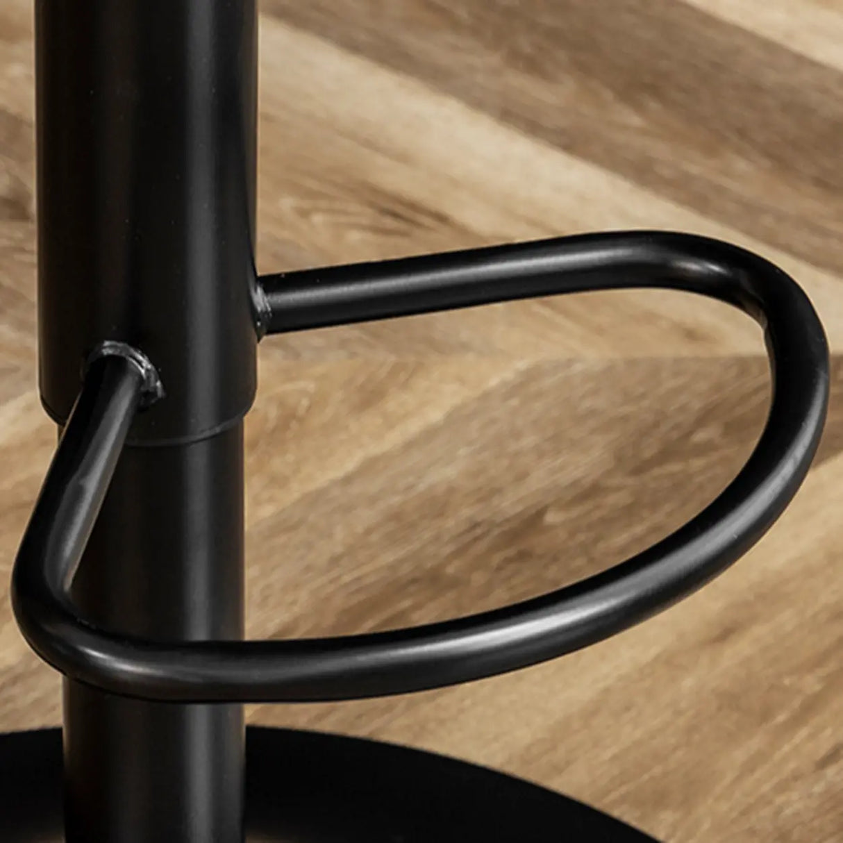 Glam Leather Adjustable Height Swivel Bar Stool with Footrest Image - 11