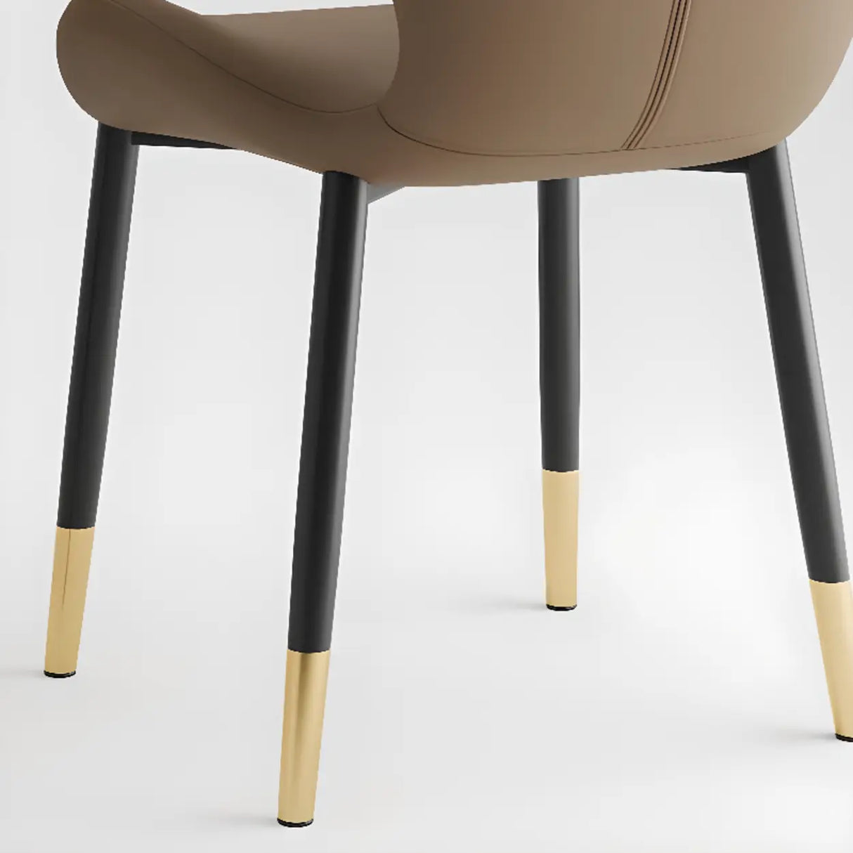 Glam Leather Upholstered Ergonomic Wingback Dining Chairs Image - 31