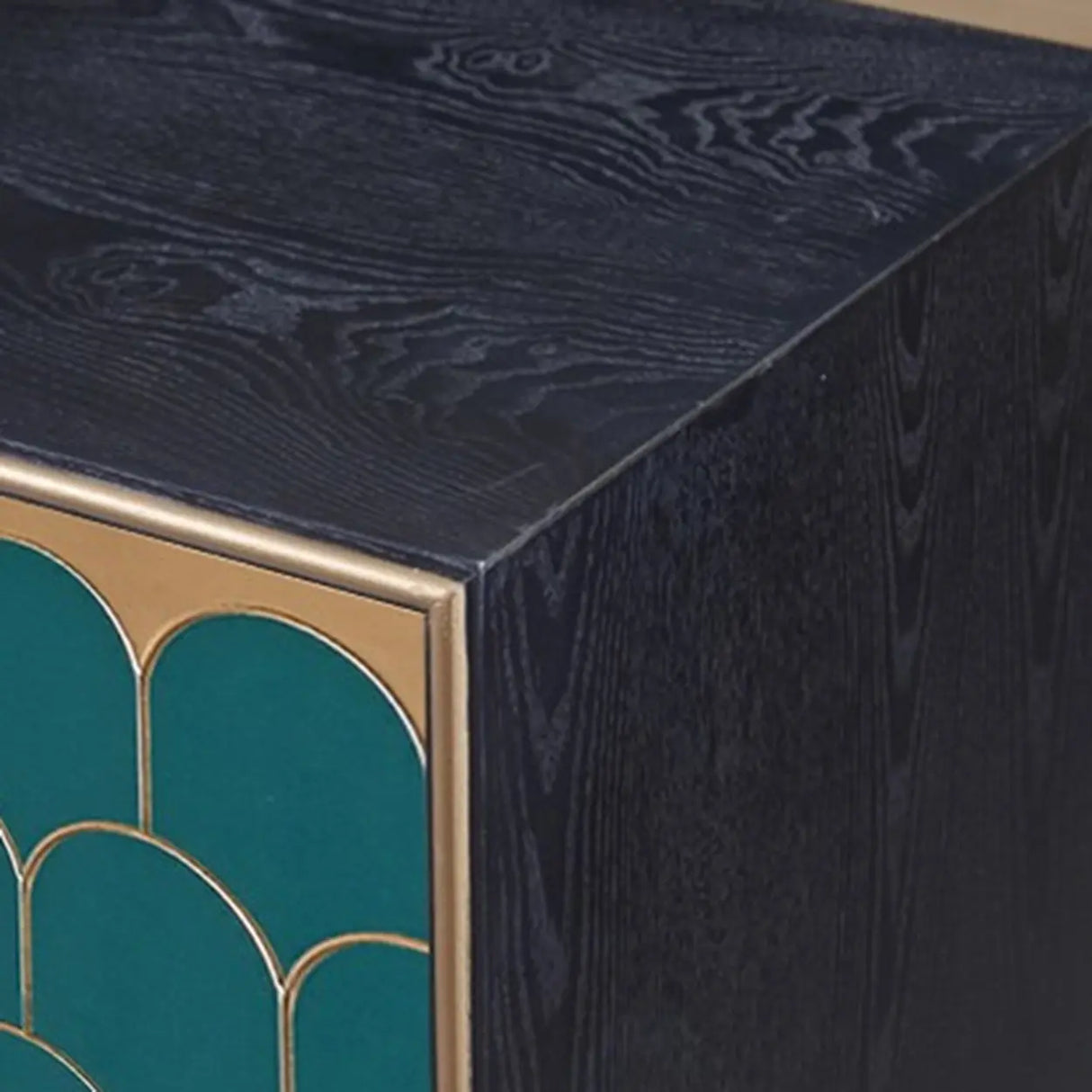 Glam Metal Legs Storage Wood Cabinet Console Table Image - 7