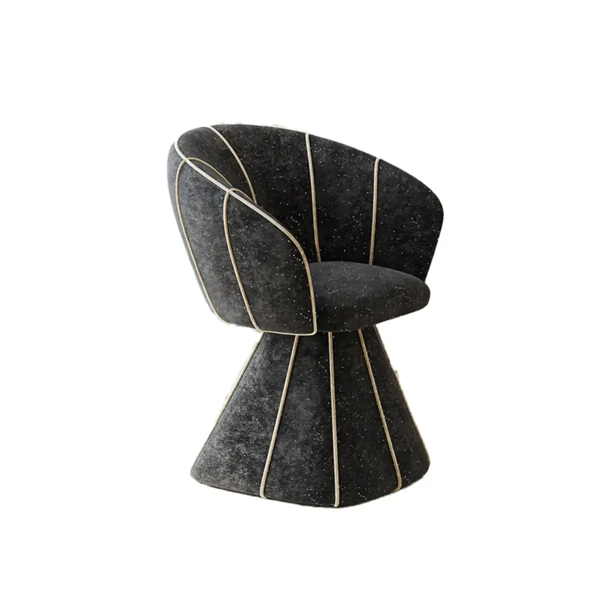 Glam Modern Sherpa Upholstered Barrel Low Back Accent Chair Image - 18