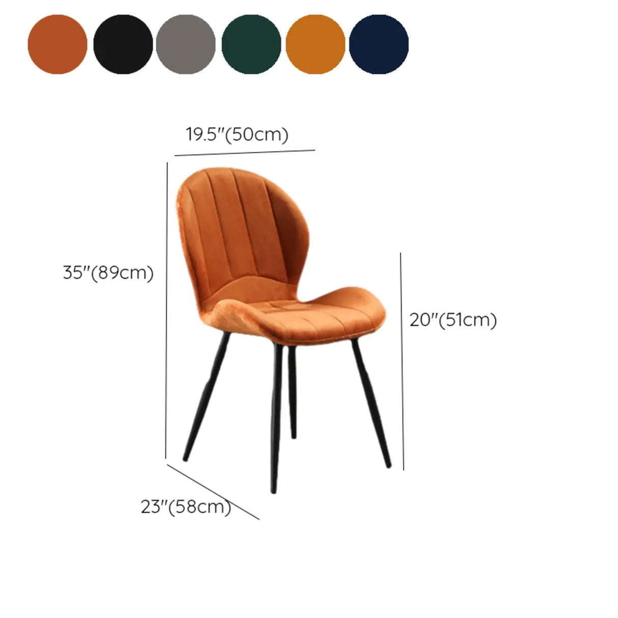 Glam Modern Velvet Accent Chair with Side Dining Chair