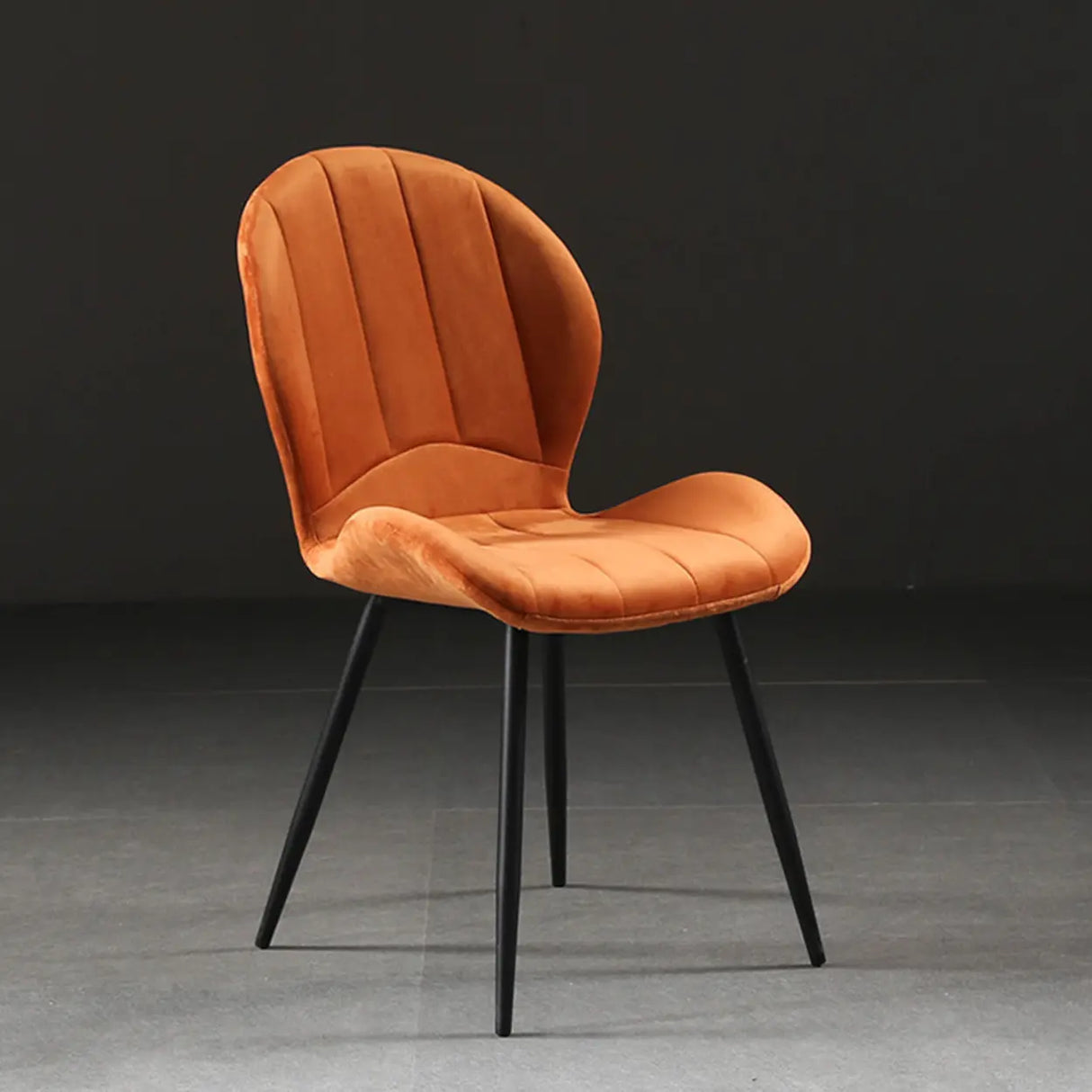 Glam Modern Velvet Accent Chair with Side Dining Chair Image - 8