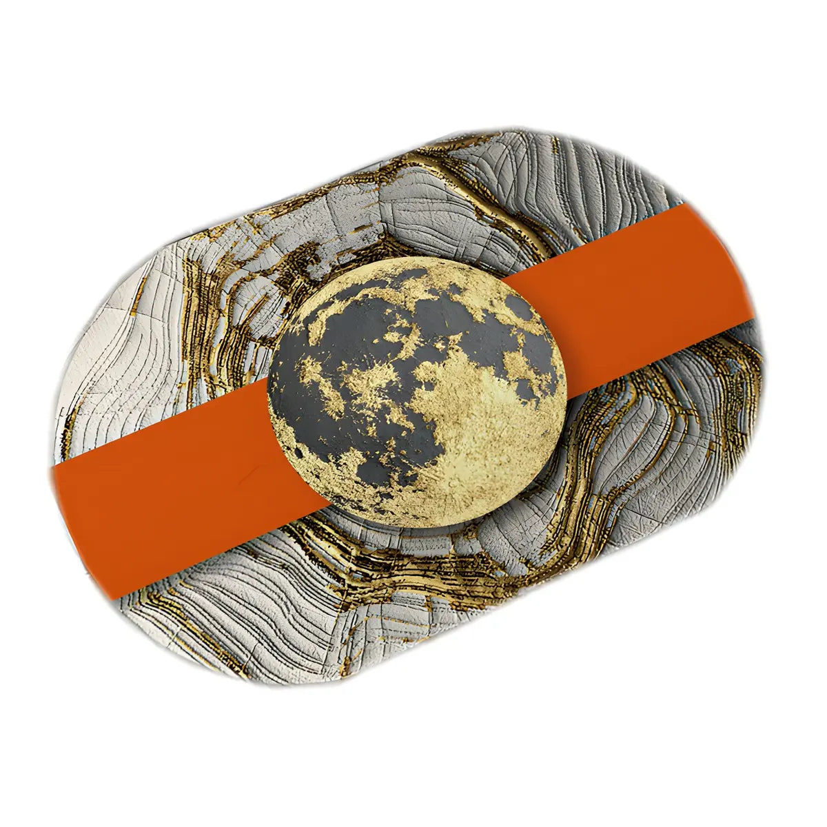 Glam Oval Rubber Round Pattern Anti-Slip Area Rug Image - 10