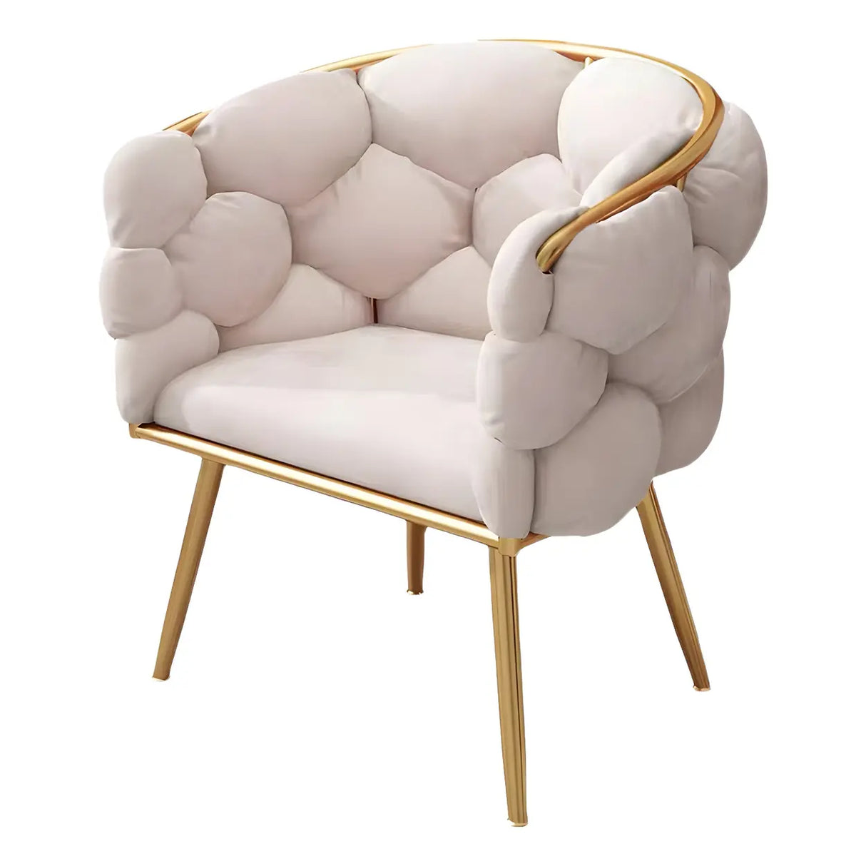 Glam Velour Velvet Low Solid Back Dining Side Chair Image - 8