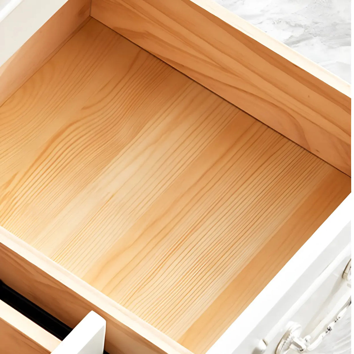 Glam Vertical White Wood Combo Dresser for Drawers Image - 13