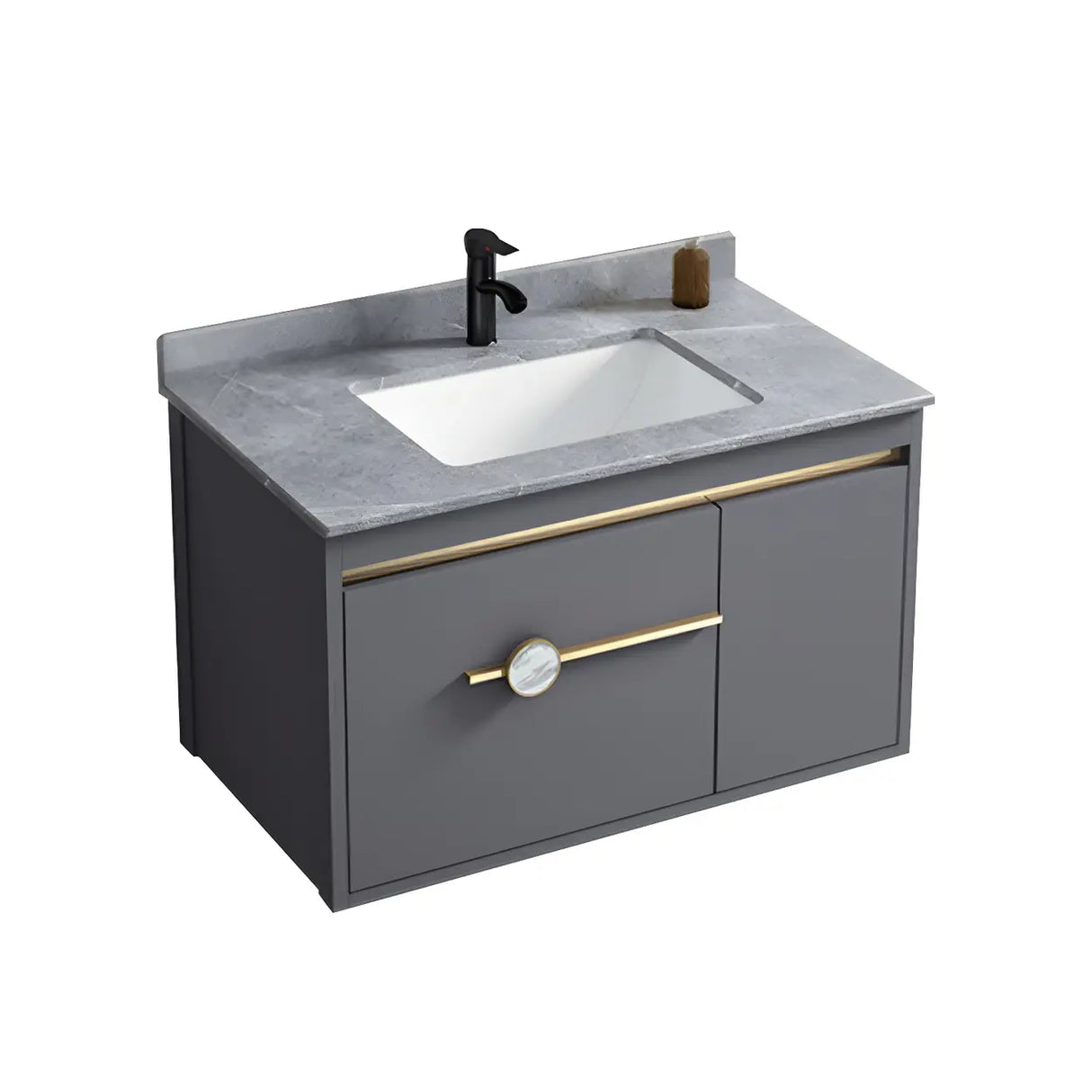 Glam Warp Resistant Wall Mount Faucet Bathroom Vanity Set Image - 10