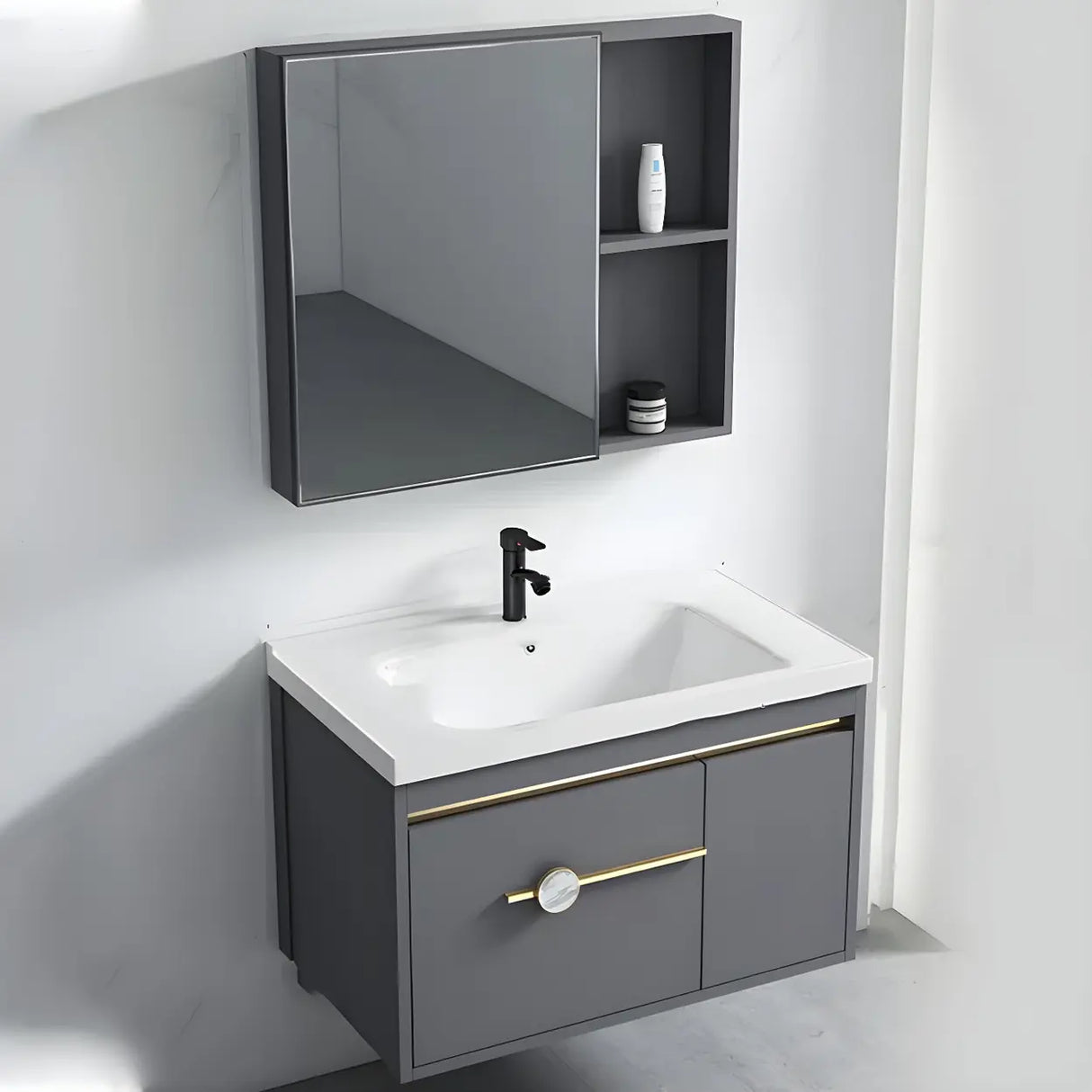 Glam Warp Resistant Wall Mount Faucet Bathroom Vanity Set Image - 15