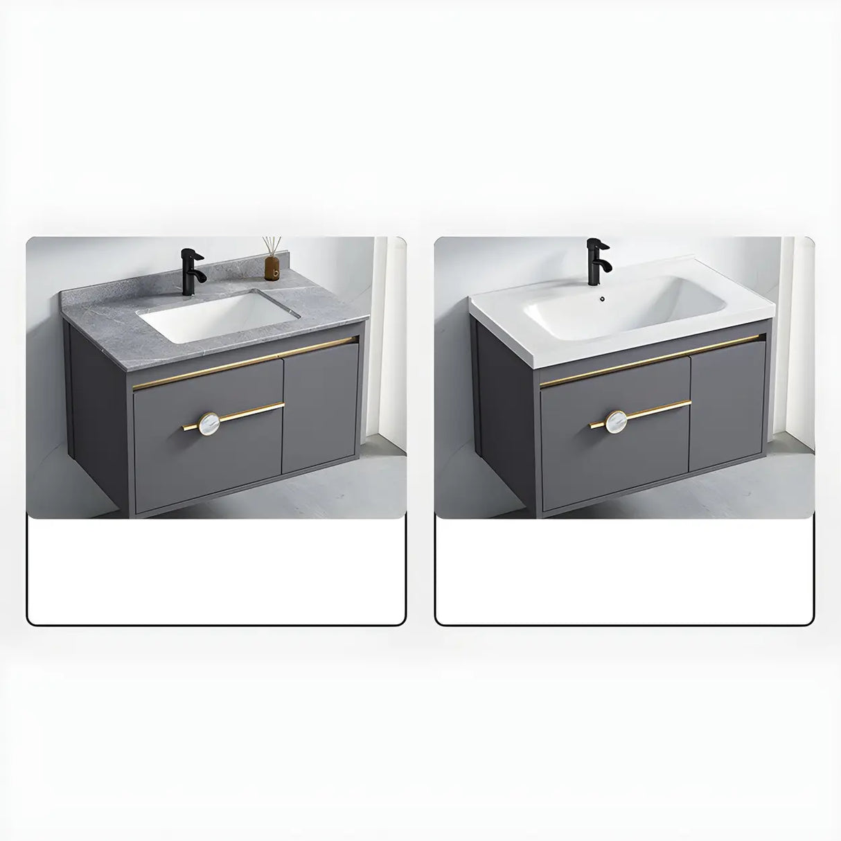 Glam Warp Resistant Wall Mount Faucet Bathroom Vanity Set Image - 17