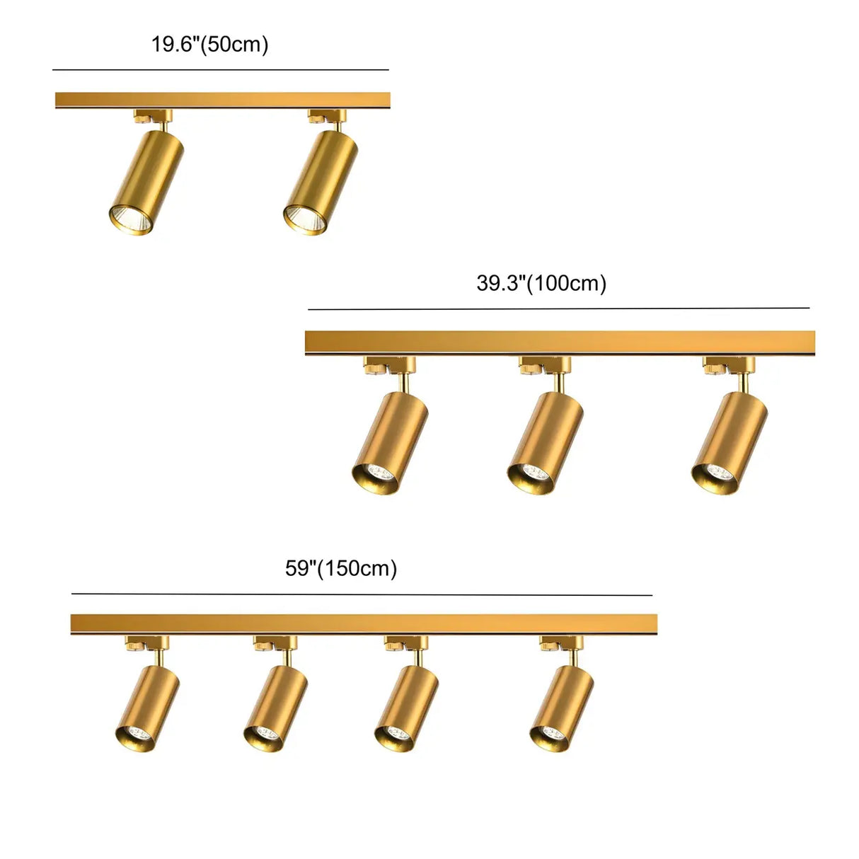 Gold Aluminum Linear Semi-Flush Mount Light 3-Light Image - 18