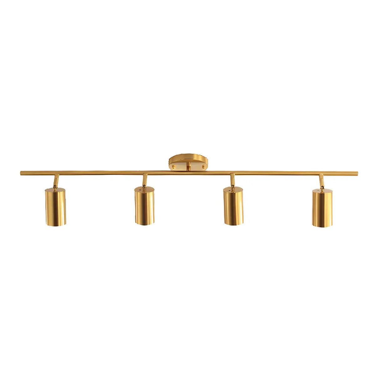 Gold Aluminum Linear Semi-Flush Mount Light 3-Light Image - 9