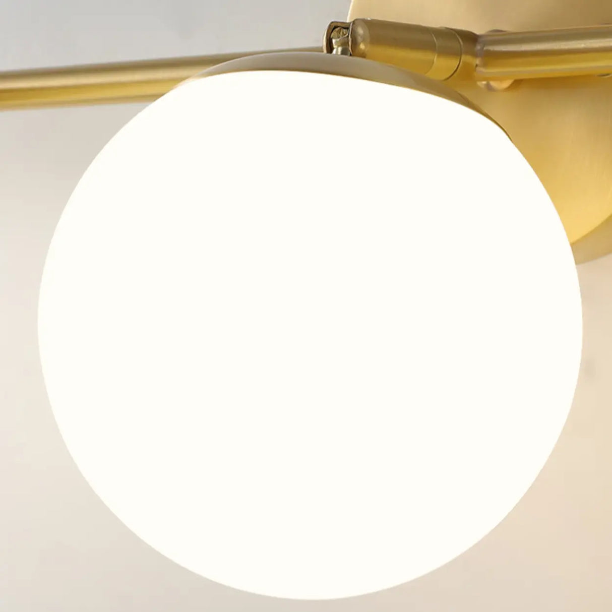 Gold and Frosted Glass Double Globe Vanity Light Image - 7