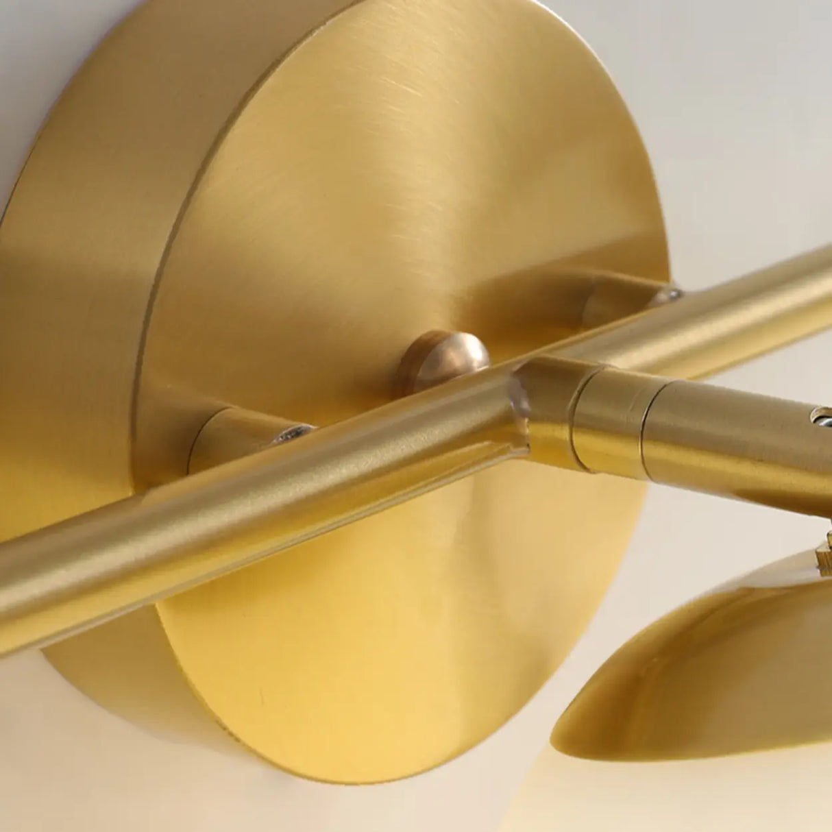 Gold and Frosted Glass Double Globe Vanity Light Image - 8