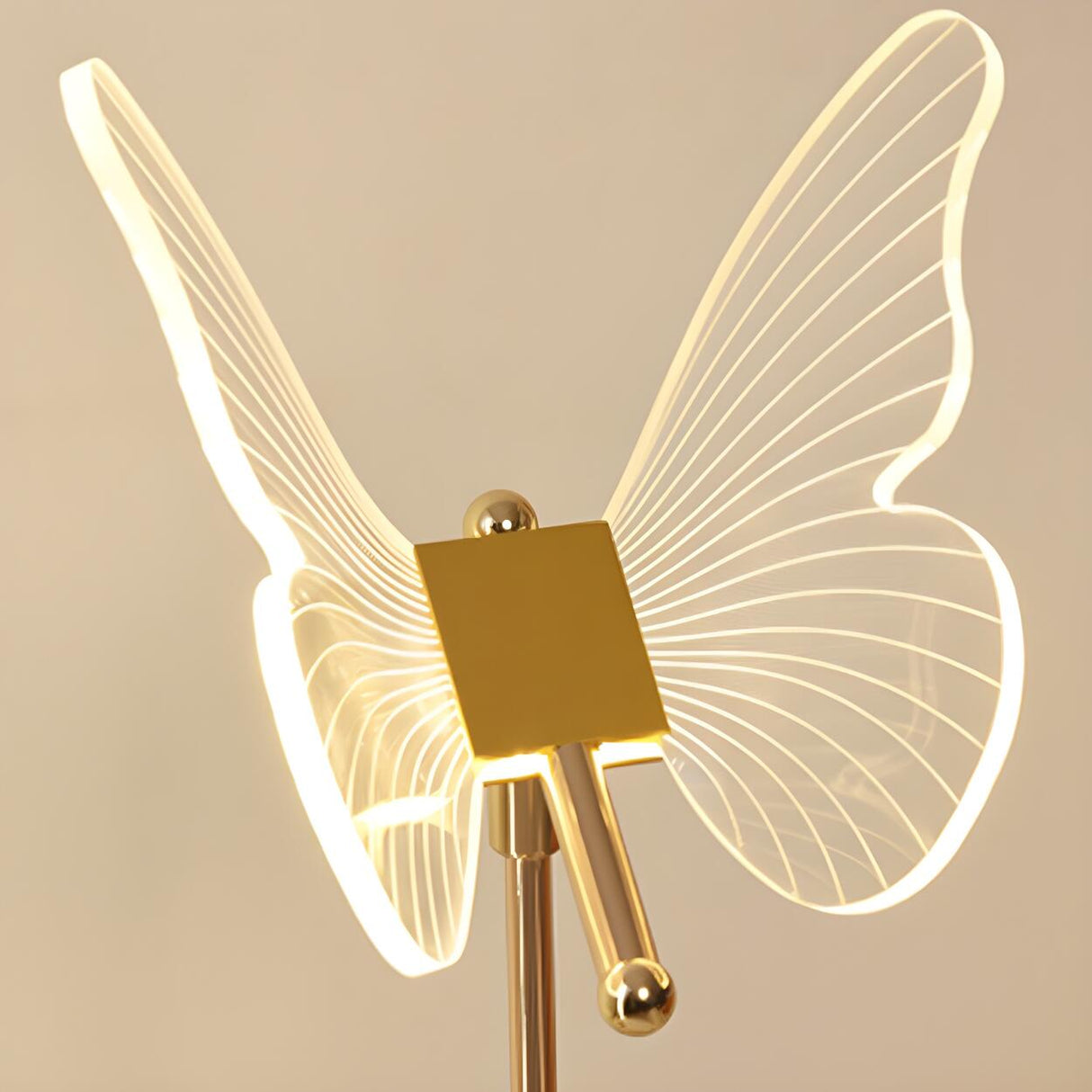 Gold Elegant Hollow Butterfly Metal Decor Table Lamp Image - 4