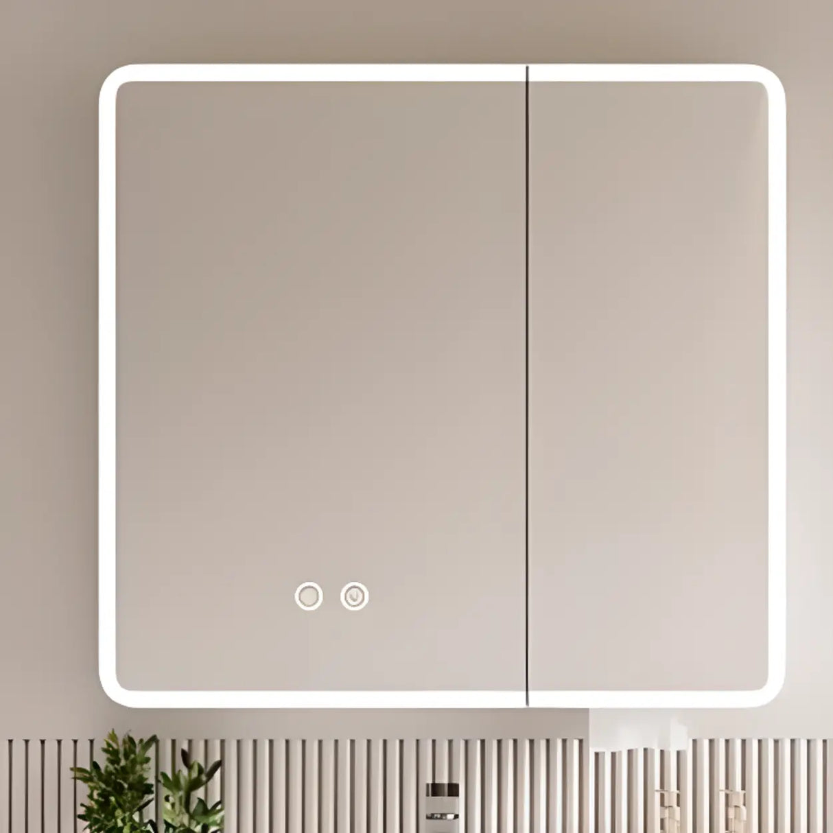 Gold Finish Aluminum Frameless Small Medicine Cabinet Image - 8