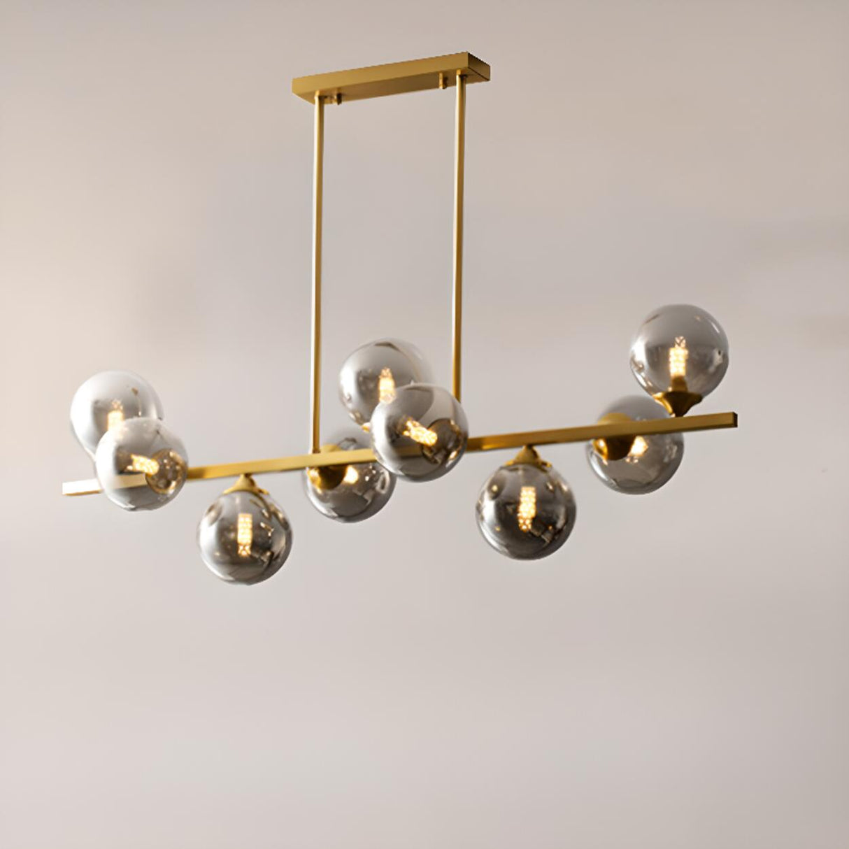 Gold Globe Pendant Kitchen Island Chandelier Light Image - 11