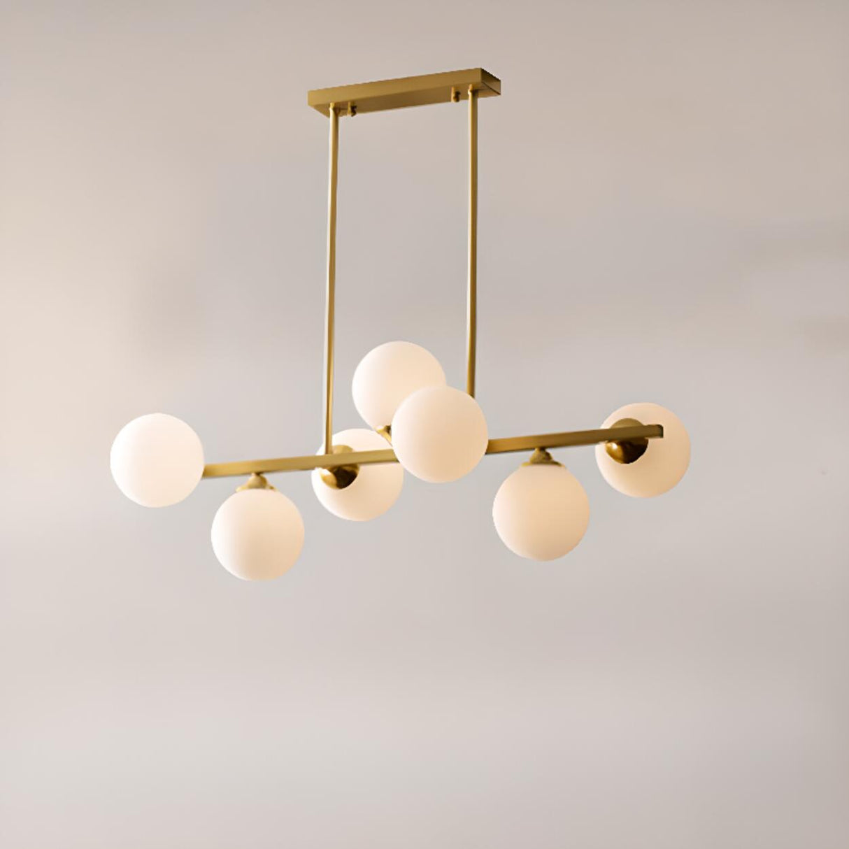 Gold Globe Pendant Kitchen Island Chandelier Light Image - 6