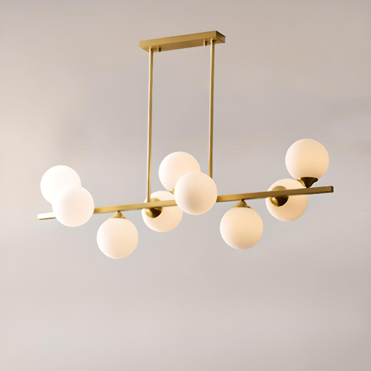 Gold Globe Pendant Kitchen Island Chandelier Light Image - 7