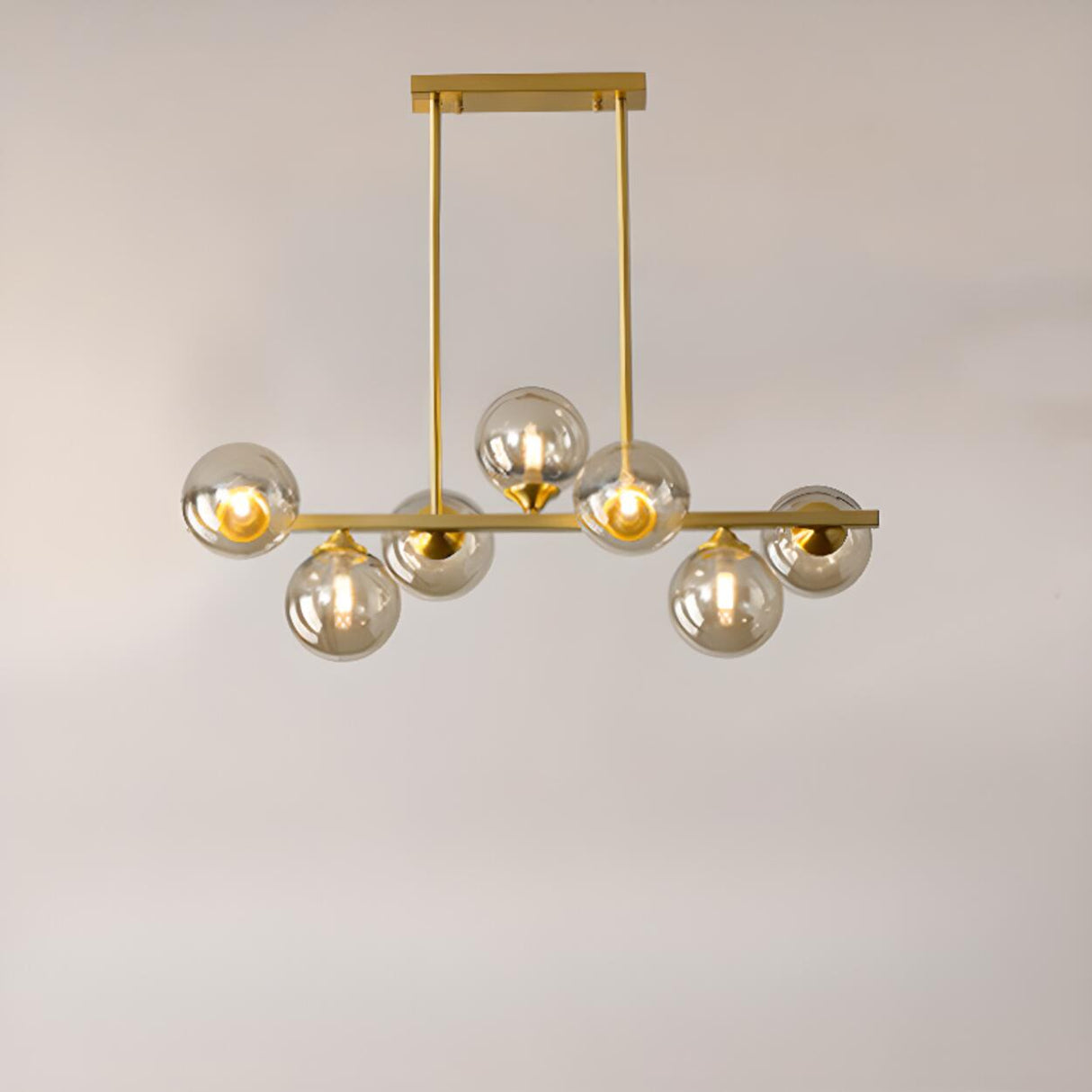 Gold Globe Pendant Kitchen Island Chandelier Light Image - 8