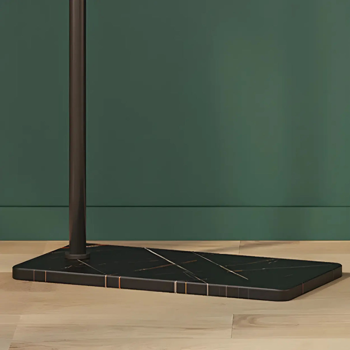 Gold Metal Marble Base Freestanding Coat Rack with Hooks Image - 13