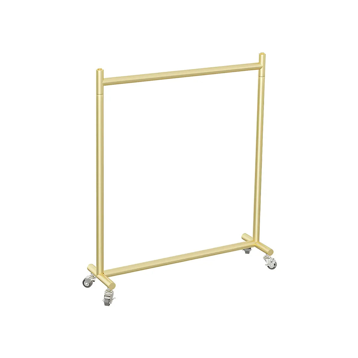 Gold Metal Rolling Coat Rack with Hangers and Casters Image - 5