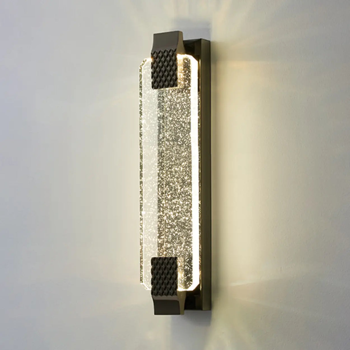 Gold Modern Geometric Crystal Outdoor Wall Lights Image - 10