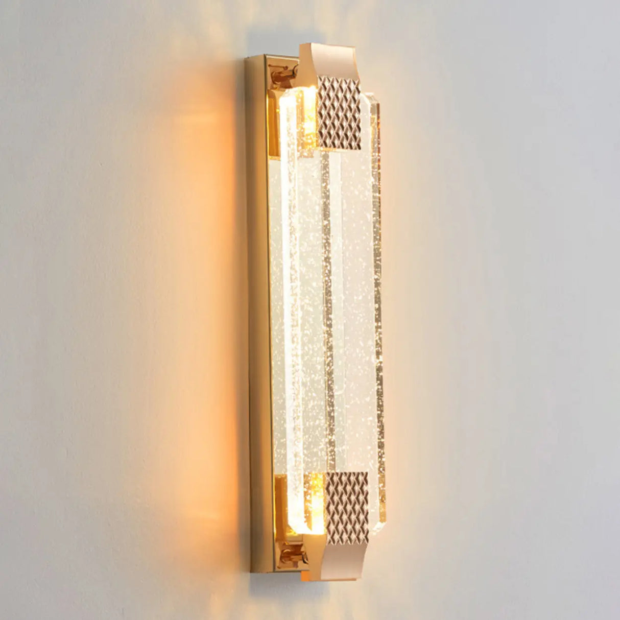 Gold Modern Geometric Crystal Outdoor Wall Lights Image - 12