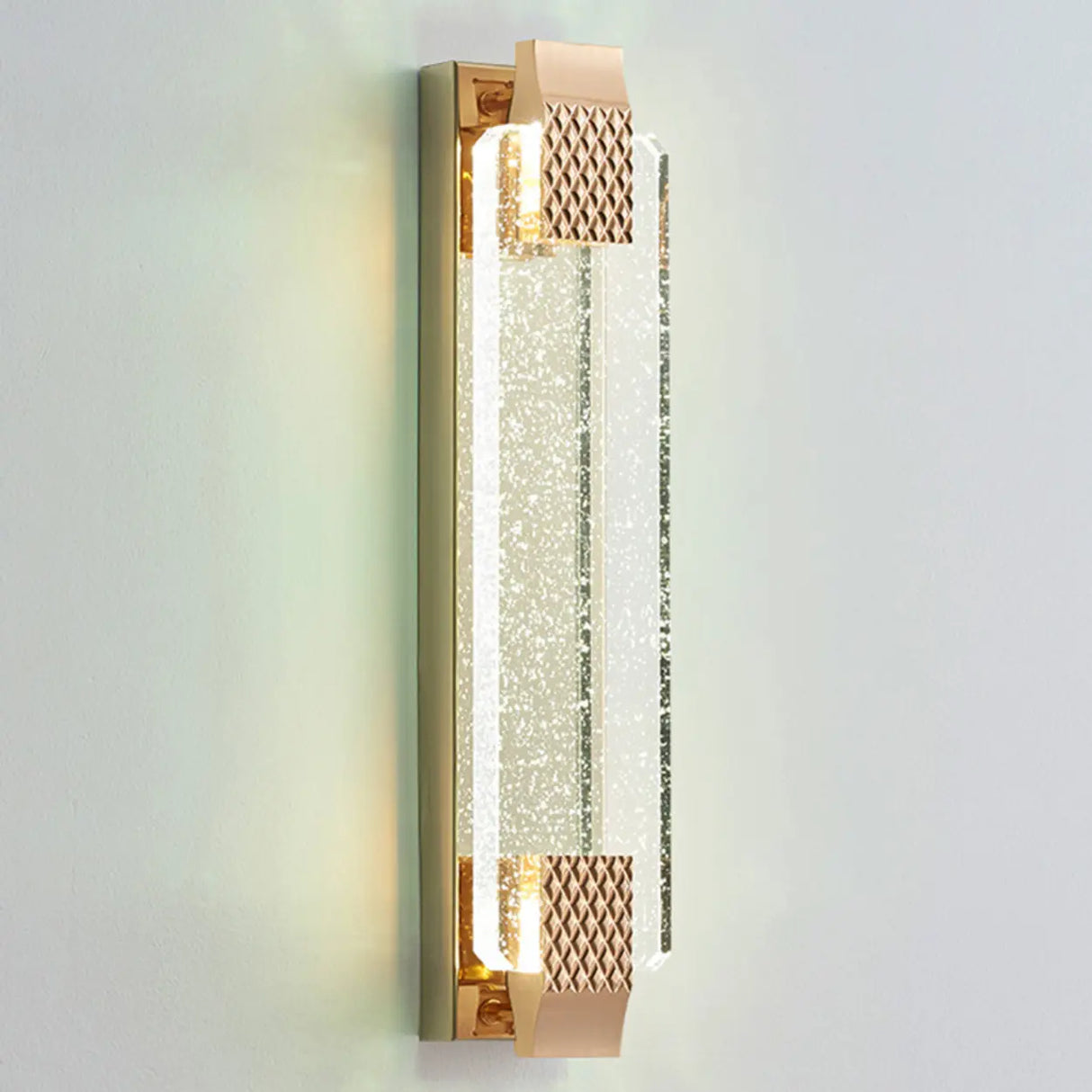 Gold Modern Geometric Crystal Outdoor Wall Lights Image - 14