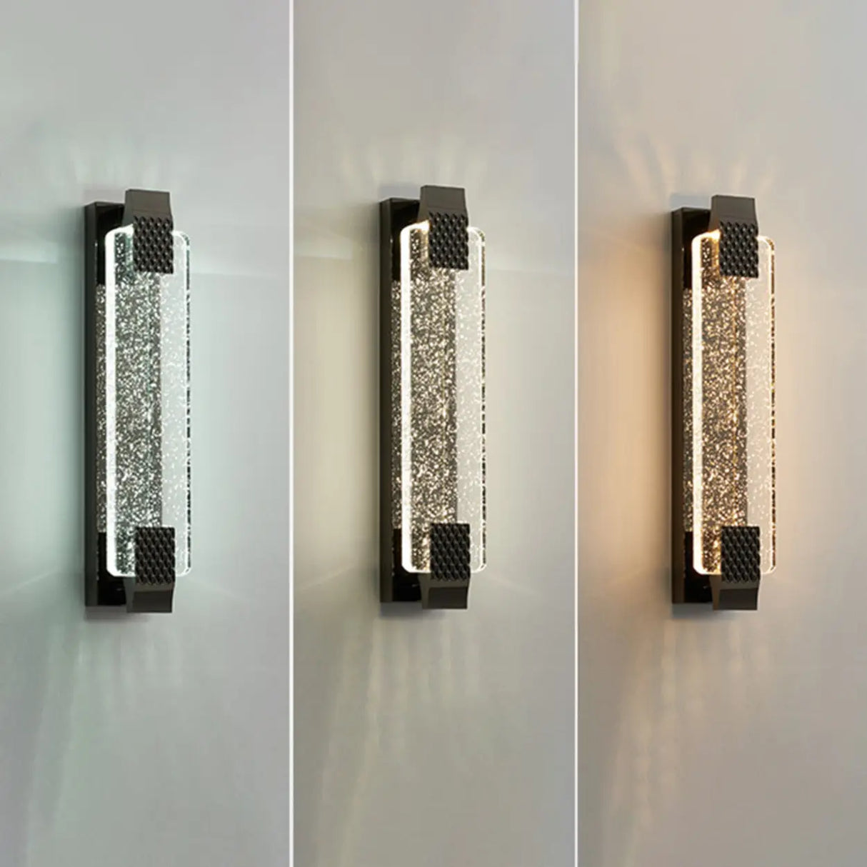 Gold Modern Geometric Crystal Outdoor Wall Lights Image - 17