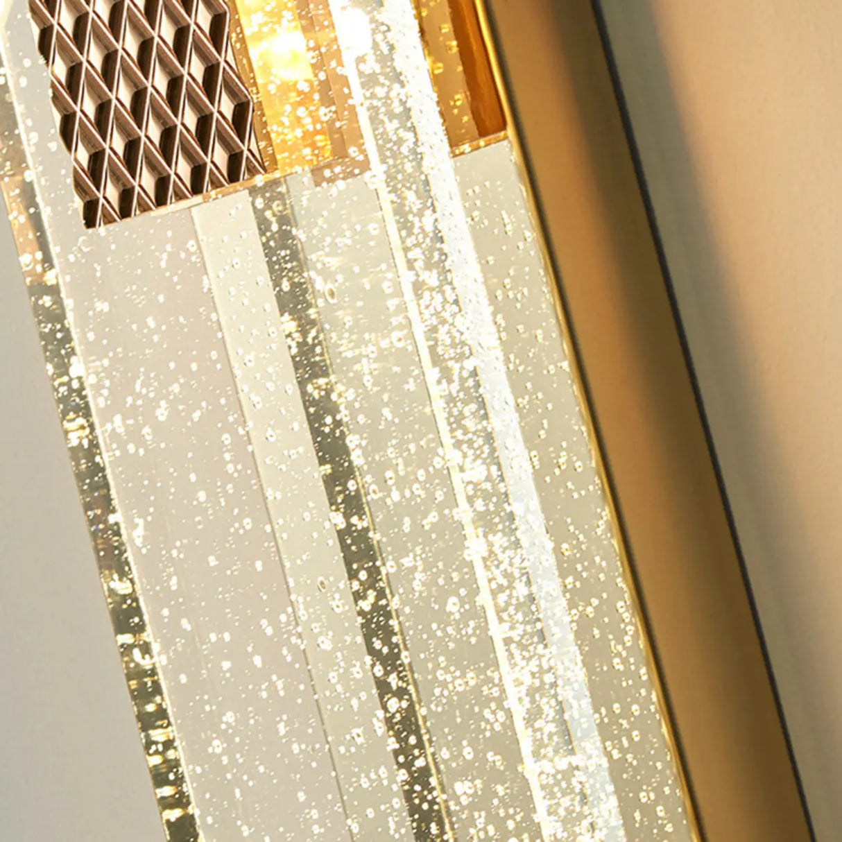 Gold Modern Geometric Crystal Outdoor Wall Lights Image - 19