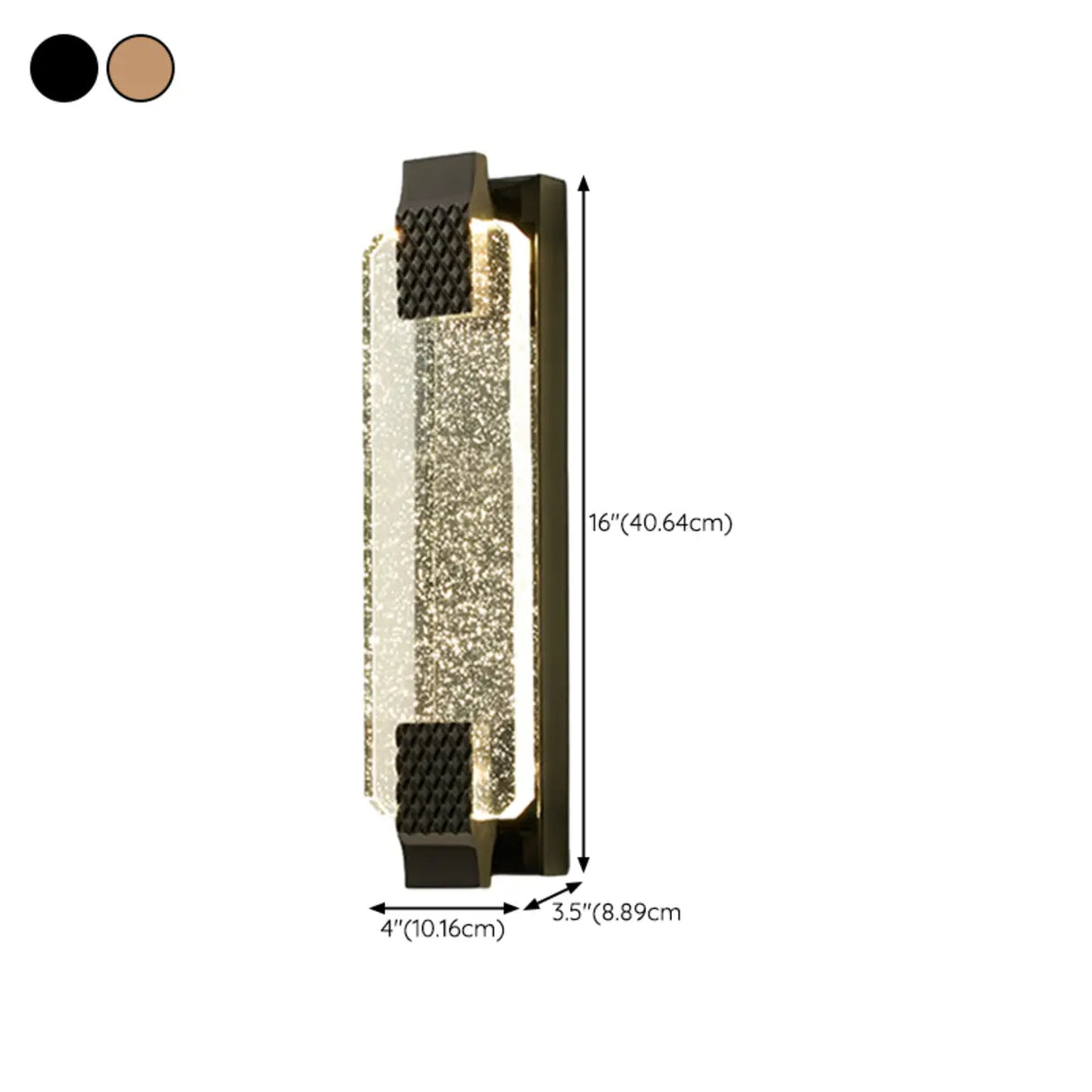 Gold Modern Geometric Crystal Outdoor Wall Lights