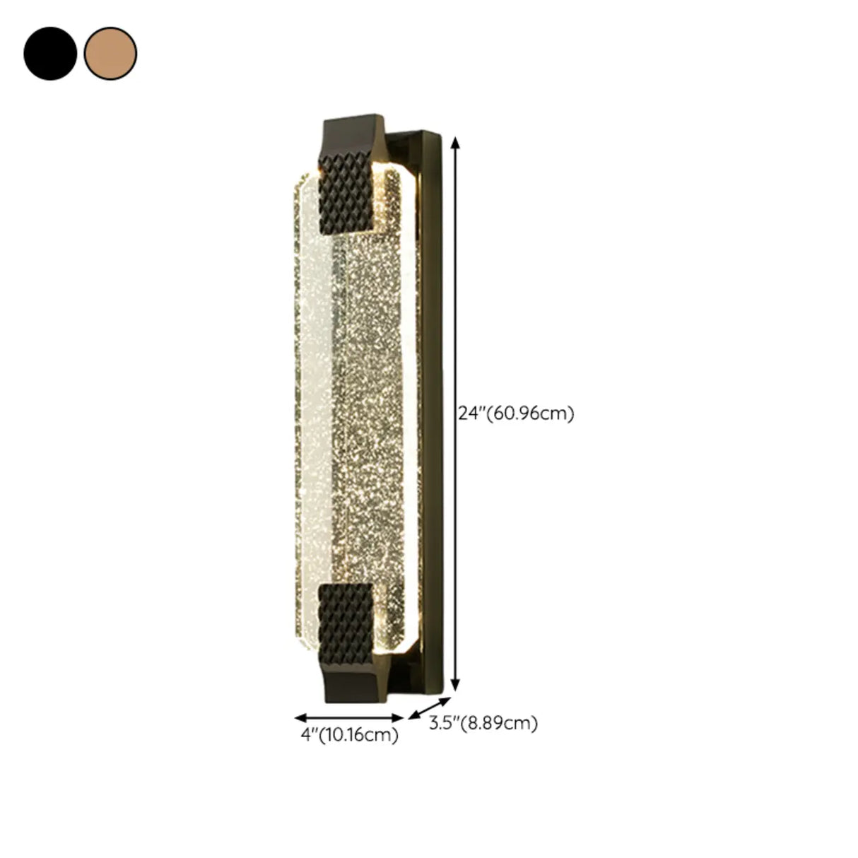 Gold Modern Geometric Crystal Outdoor Wall Lights Image - 24