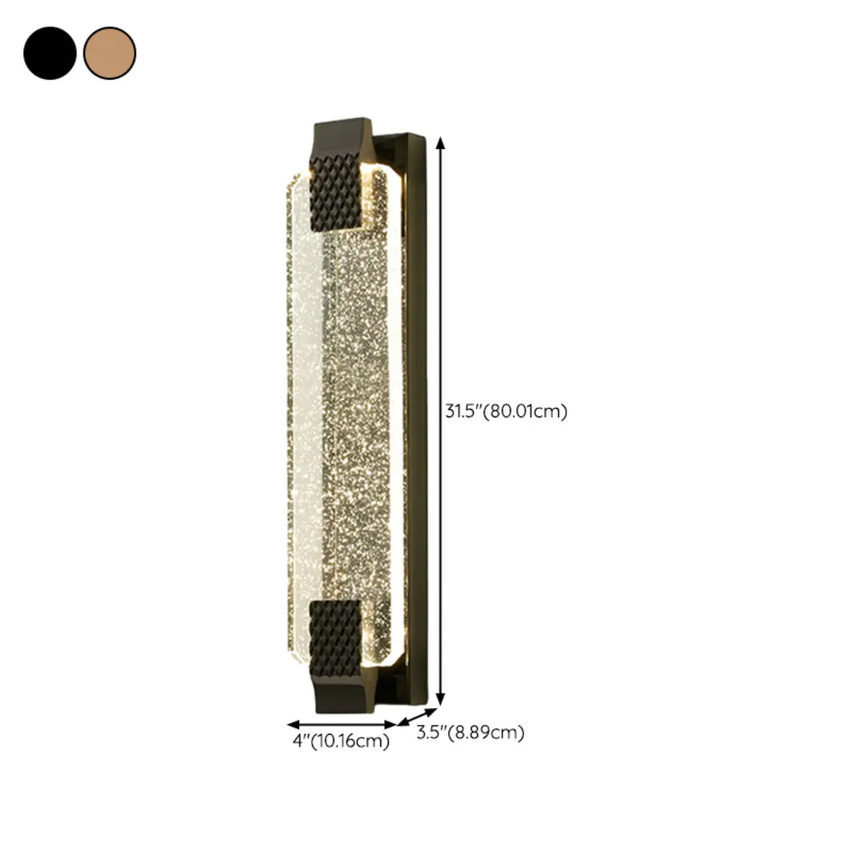 Gold Modern Geometric Crystal Outdoor Wall Lights Image - 25