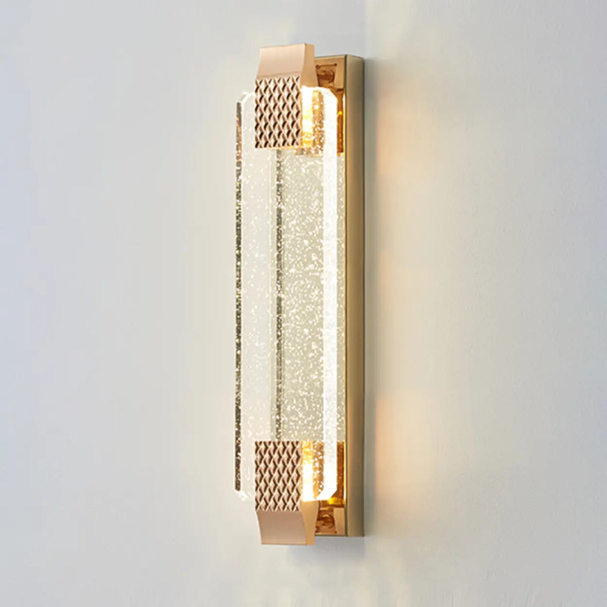 Gold Modern Geometric Crystal Outdoor Wall Lights Image - 3