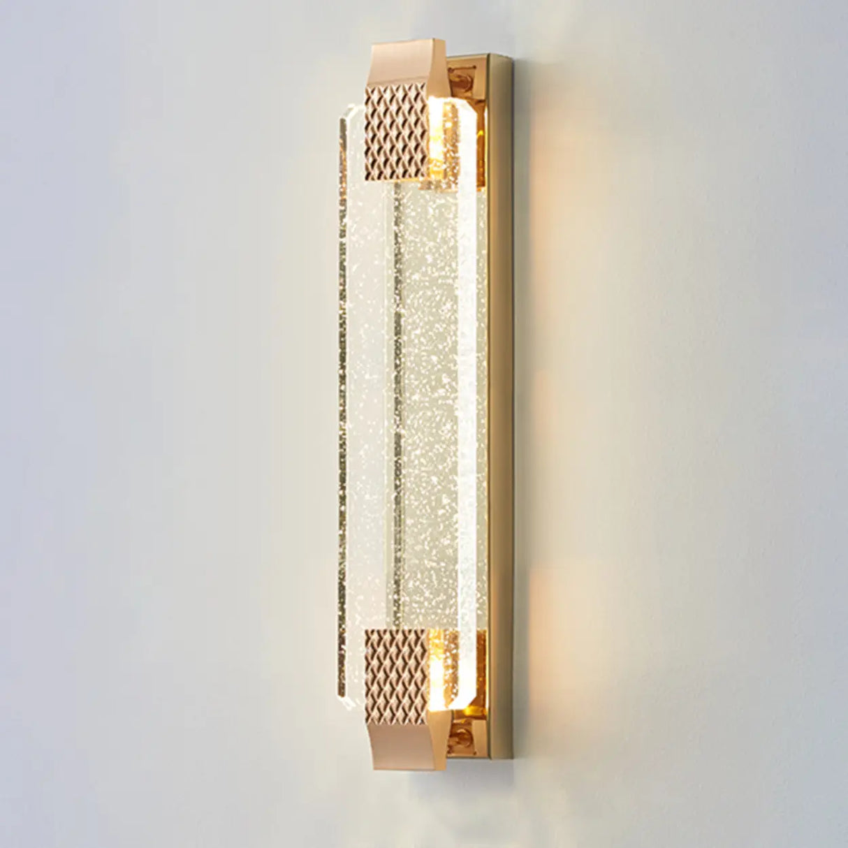 Gold Modern Geometric Crystal Outdoor Wall Lights Image - 6