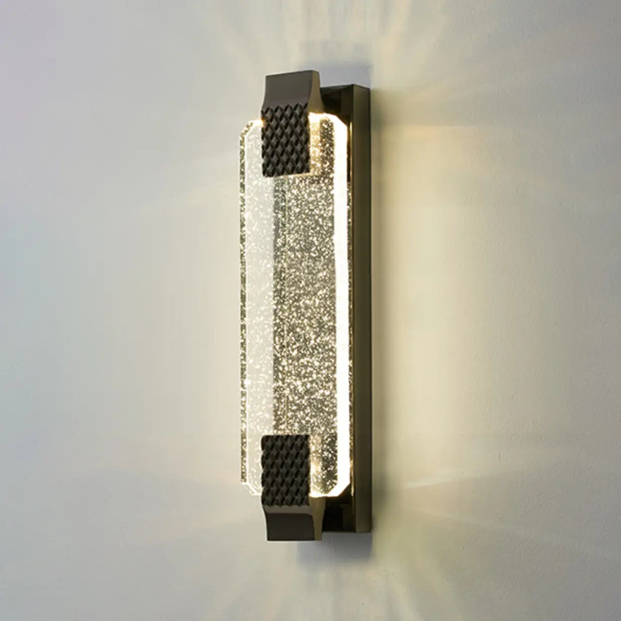 Gold Modern Geometric Crystal Outdoor Wall Lights Image - 7