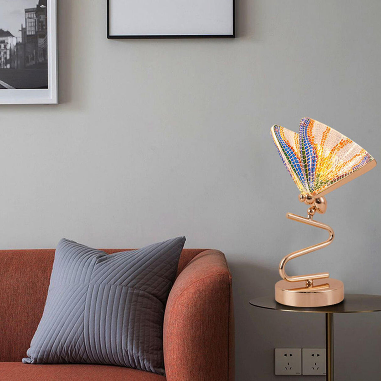 Golden Butterfly Artistic Home Decoration Table Lamp Image - 17