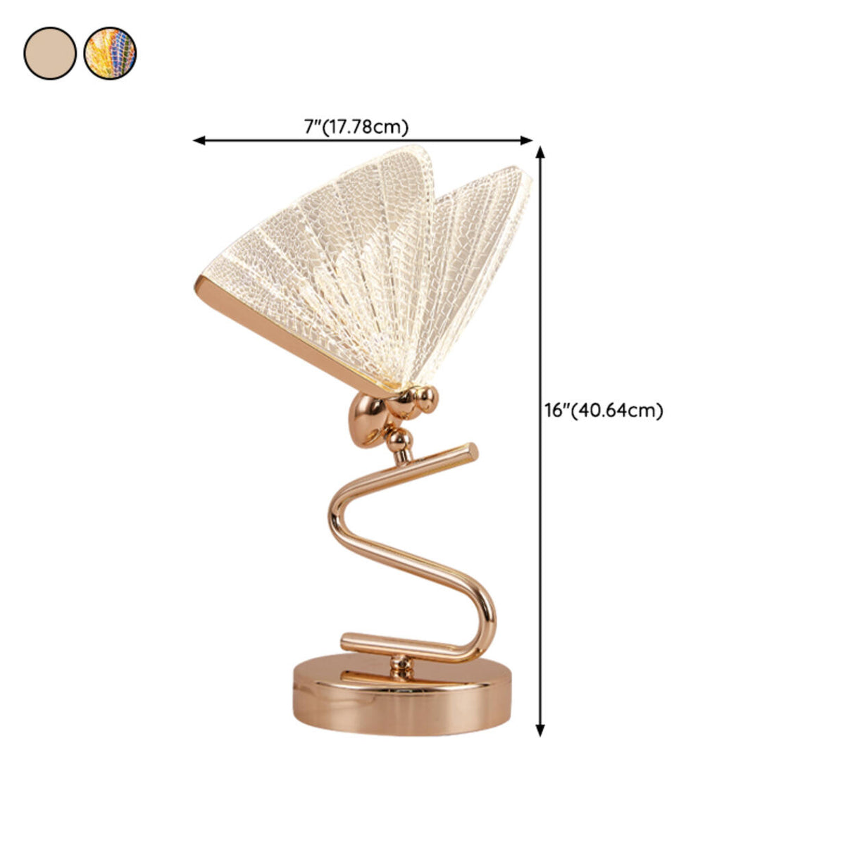 Golden Butterfly Artistic Home Decoration Table Lamp