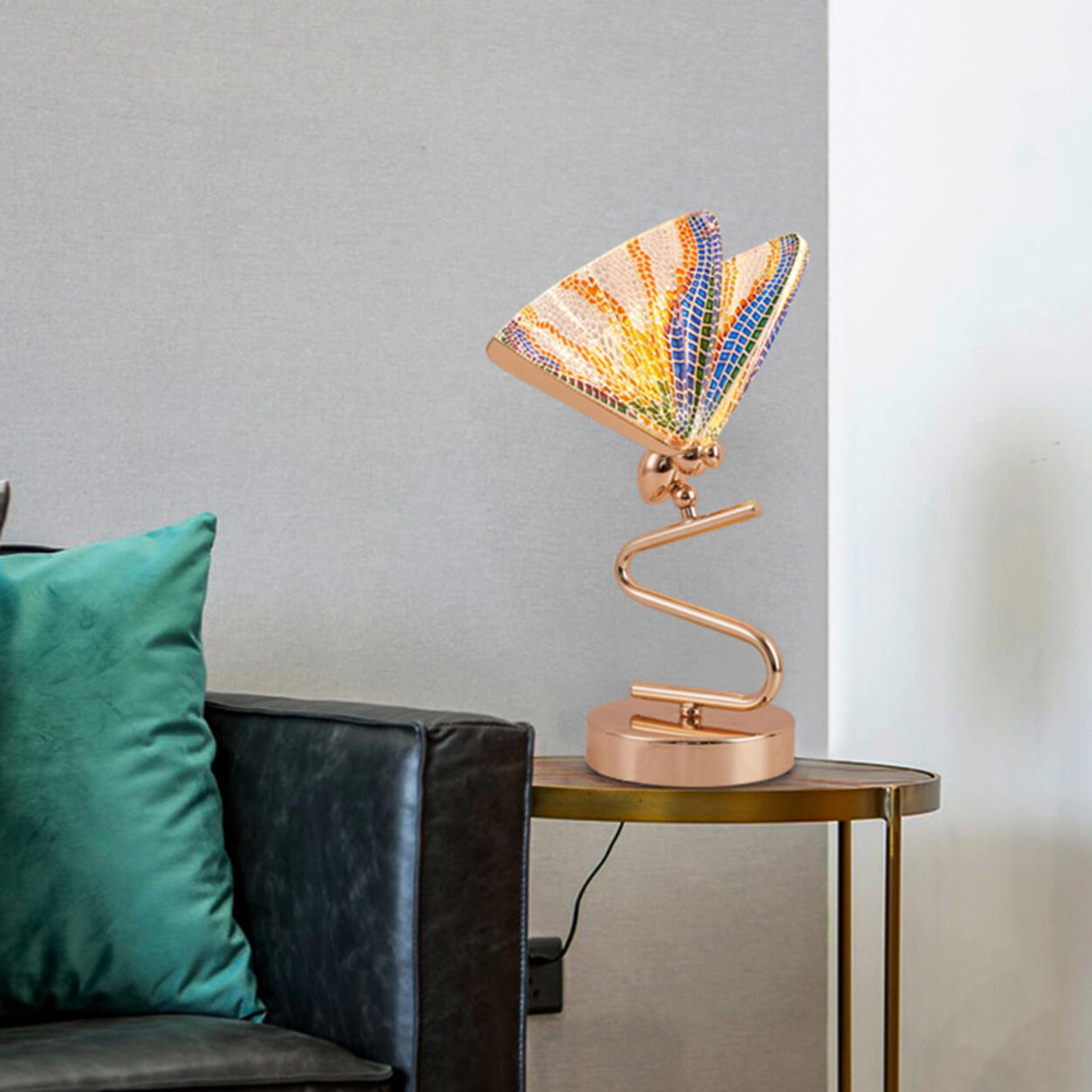 Golden Butterfly Artistic Home Decoration Table Lamp Image - 5