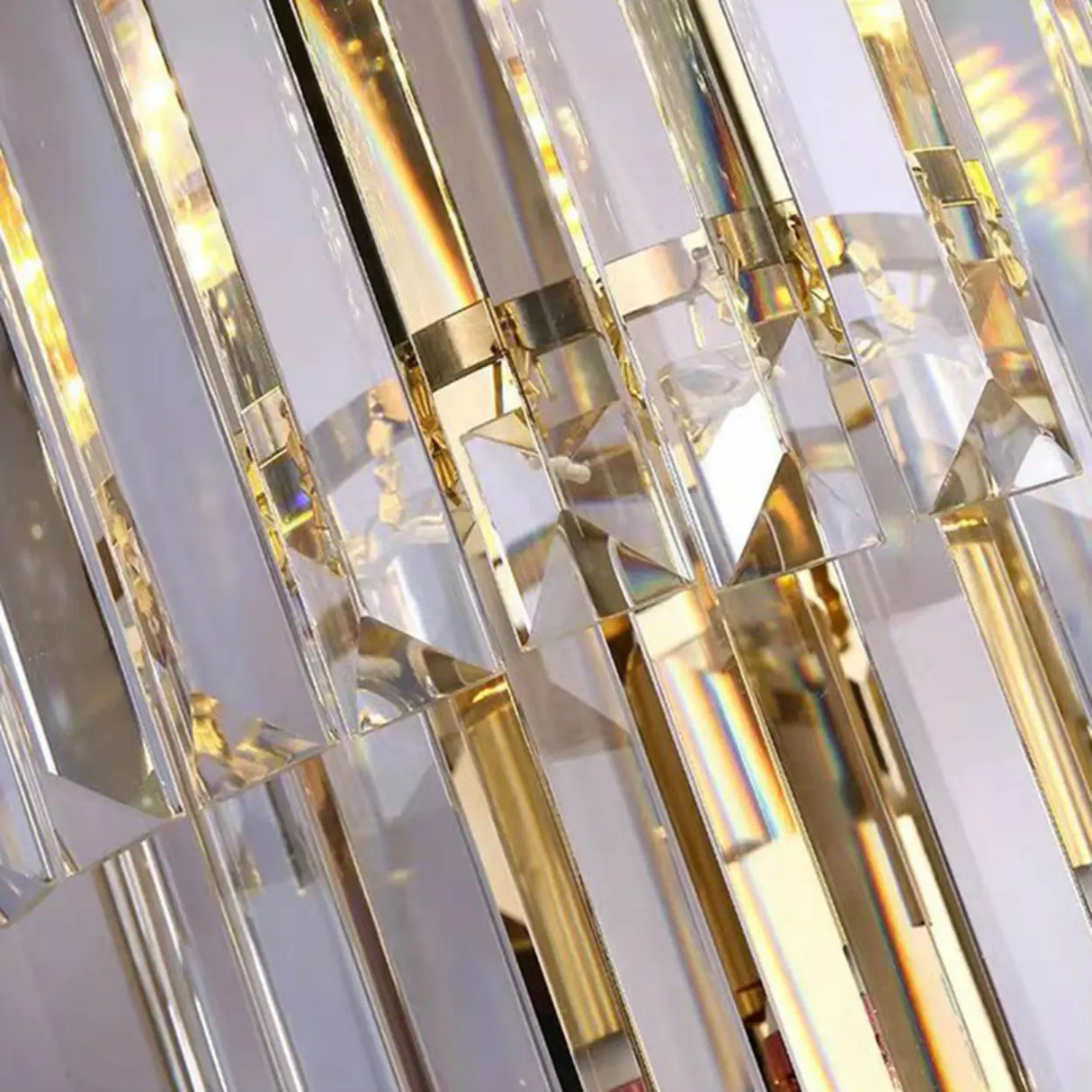 Grand Multi-Tier Design Crystal Gold Wall Sconce Image - 10