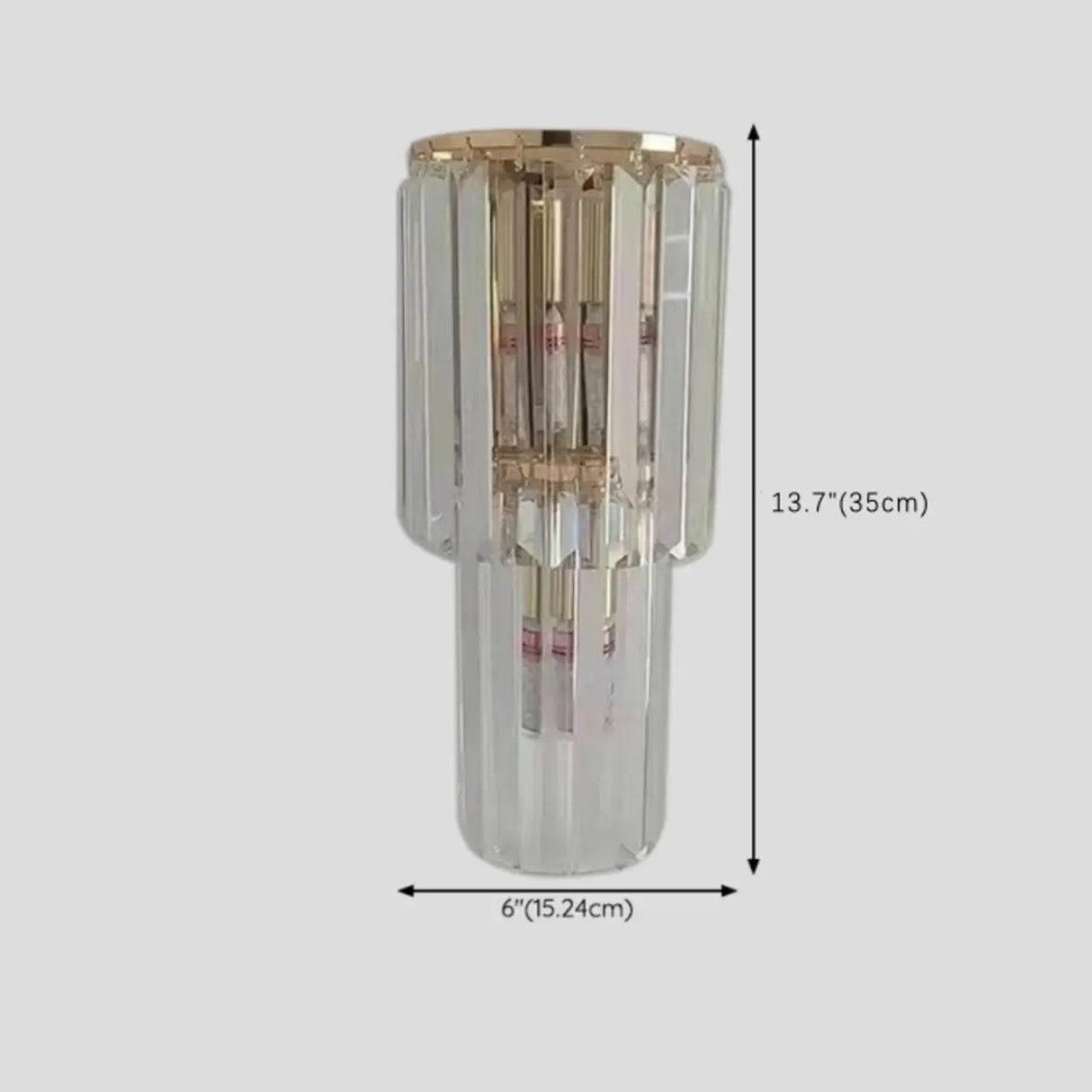 Grand Multi-Tier Design Crystal Gold Wall Sconce