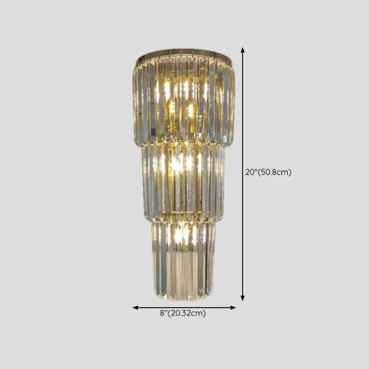 Grand Multi-Tier Design Crystal Gold Wall Sconce Image - 17