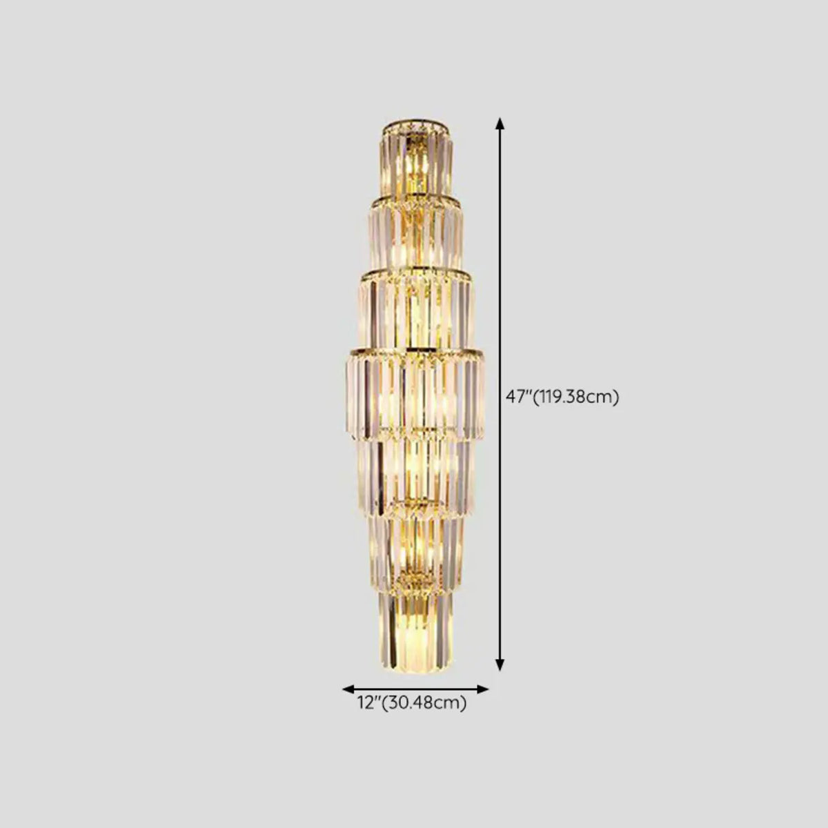 Grand Multi-Tier Design Crystal Gold Wall Sconce Image - 17