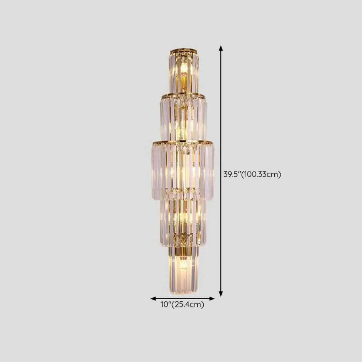 Grand Multi-Tier Design Crystal Gold Wall Sconce Image - 19