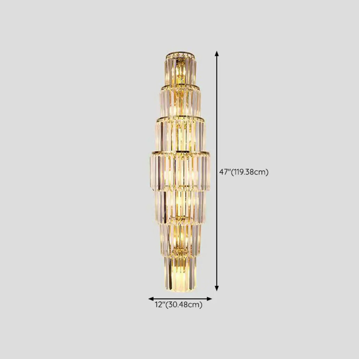 Grand Multi-Tier Design Crystal Gold Wall Sconce Image - 20
