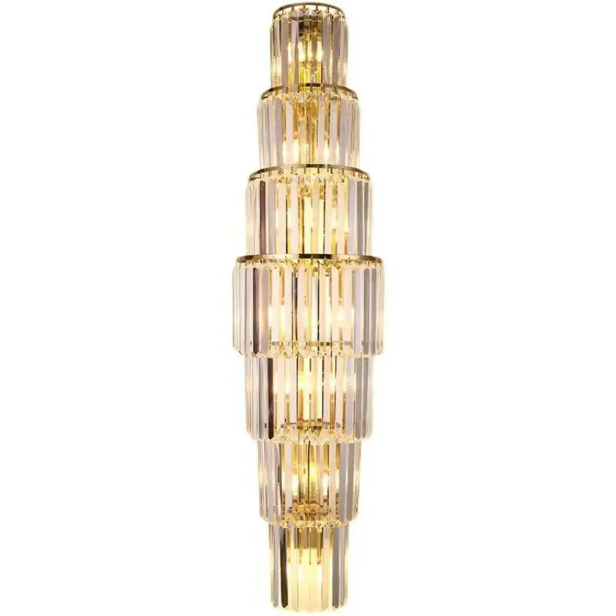 Grand Multi-Tier Design Crystal Gold Wall Sconce Image - 5